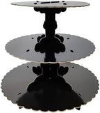 Cupcake Stand - Ultimate Dessert Table Display Set - Black Cardboard Cupcake Tier for Birthdays, Weddings in