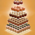 Cupcake Stand with Lights, 5 Tier Cupcake Holder, Light Up, Dessert Table Display Set for Weddings, Christmas