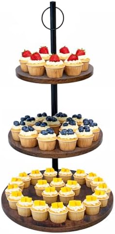Cupcake Stand, Wood Cake Stand, Cupcake Display Stand, Wedding Cake Stands, Rotatable Cupcake Stands for Party