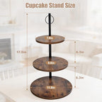 Cupcake Stand, Wood Cake Stand, Cupcake Display Stand, Wedding Cake Stands, Rotatable Cupcake Stands for Party, alternate