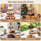 Cupcake Stand, Wood Cake Stand, Cupcake Display Stand, Wedding Cake Stands, Rotatable Cupcake Stands for Party, alternate