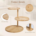 Cupcake Stand, Wood Cake Stand, Cupcake Display Stand, Wedding Cake Stands, Rotatable Bamboo Cupcake Stands for, alternate