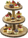 Cupcake Stand Wood Dessert Stands 3 Tier Cupcake Tower Large Cupcake Display Stand Rustic Cupcake Tier Stand for