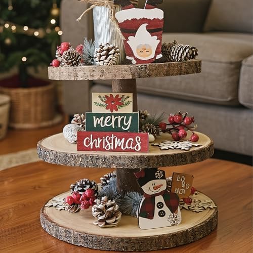 Cupcake Stand Wood Dessert Stands 3 Tier Cupcake Tower Large Cupcake Display Stand Rustic Cupcake Tier Stand for, alternate