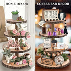Cupcake Stand Wood Dessert Stands 4 Tier Cupcake Tower Large Display Stand in Wood-4Tier, alternate view 4