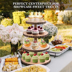 Cupcake Stand Wood Dessert Stands 4 Tier Cupcake Tower Large Display Stand in Wood-4Tier, alternate view 5