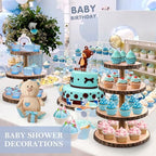 Cupcake Stand Wood Dessert Stands 4 Tier Cupcake Tower Large Display Stand in Wood-4Tier, alternate view 6