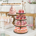 Cupcake Stand Wood Dessert Stands 4 Tier Cupcake Tower Large Display Stand in Wood-4Tier, alternate view 7