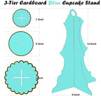 Cupcake Stands, 2 Pack Cup Cake Stand, Cupcake Display Dessert Tray, Round Cardboard Cupcake Stand for 24, alternate view 4