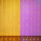 Curtain Lights 10ft x 10ft, 300 LED Warm White & Multi Twinkle Fairy String Lights Curtain Waterproof w/Remote &