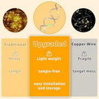 Curtain Lights 300 LED 9.8FT x 9.8FT, Connectable IP67 Waterproof in Multicolored, alternate view 2