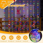 Curtain Lights 300 LED 9.8FT x 9.8FT, Connectable IP67 Waterproof in Multicolored, alternate view 3