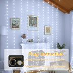 Curtain Lights 300LED 9.8ftx9.8ft, Connectable IP67 Waterproof, alternate view 4