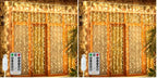 Curtain Lights 6.6x6.6ft, 200 LED String Lights with Remote 8 Modes Dimmable Timer, USB Power Fairy Light for