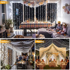 Curtain Lights 600 LED 19.7x9.8ft, Outdoor Waterproof String Lights in 19.7x9.8ft, alternate view 5