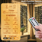 Curtain Lights for Bedroom, 150 Led Hanging String Light Outdoor, Fairy Curtain Lights Indoor for Christmas, alternate view 3