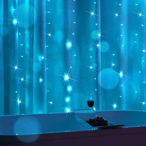 Curtain Lights for Bedroom, 200 Led 6.5ft x 6.5ft Hanging String Lights Outdoor, Fairy Curtain Lights for, alternate view 4