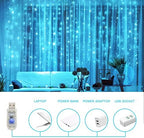 Curtain Lights for Bedroom, 200 Led 6.5ft x 6.5ft Hanging String Lights Outdoor, Fairy Curtain Lights for, alternate view 5