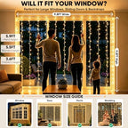 Curtain Lights for Bedroom, 300 Led 9.8x9.8ft Curtain Lights for Backdrop, Curtain String Lights for Christmas, alternate