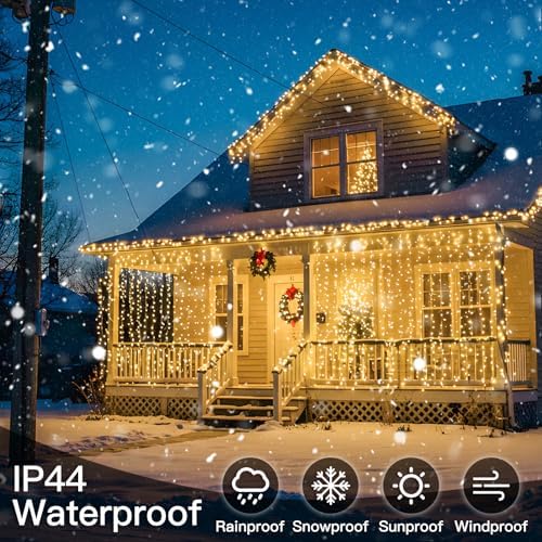 Curtain Lights for Bedroom, 300 Led 9.8x9.8ft Curtain Lights for Backdrop, Curtain String Lights for Christmas, alternate