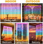 Curtain Lights for Bedroom, 320 Led 9.8ft x9.8ft Hanging String Lights Indoor, Curtain String Lights for, alternate view 2