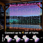 Curtain Lights for Bedroom, 320 Led 9.8ft x9.8ft Hanging String Lights Indoor, Curtain String Lights for, alternate view 3