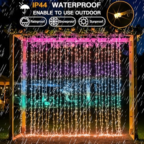 Curtain Lights for Bedroom, 320 Led 9.8ft x9.8ft Hanging String Lights Indoor, Curtain String Lights for, alternate view 6