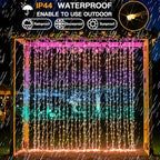 Curtain Lights for Bedroom, 320 Led 9.8ft x9.8ft Hanging String Lights Indoor, Curtain String Lights for, alternate view 6