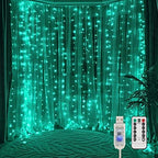 Curtain Lights for Christmas, 200 Led 6.5ft x 6.5ft Hanging String Lights Outdoor, Fairy Curtain Lights for