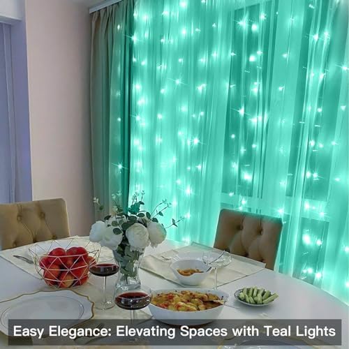 Curtain Lights for Christmas, 200 Led 6.5ft x 6.5ft Hanging String Lights Outdoor, Fairy Curtain Lights for, alternate view 3