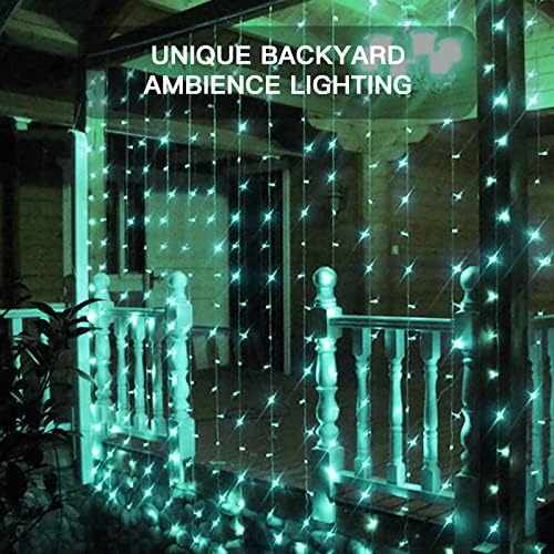 Curtain Lights for Christmas, 200 Led 6.5ft x 6.5ft Hanging String Lights Outdoor, Fairy Curtain Lights for, alternate view 5