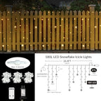 Curtain Lights Icicle Christmas Lights 180L Remote Control&8 Modes, alternate view 2