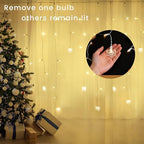 Curtain Lights Icicle Christmas Lights 180L Remote Control&8 Modes, alternate view 3
