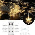 Curtain Lights Icicle Christmas Lights 180L Remote Control&8 Modes, alternate view 4