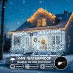 Curtain Lights Outdoor, 300 Led 9.8ft x 9.8ft Hanging String Lights for Bedroom, Window, Wall, Wedding, Party, alternate view