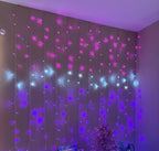 Curtain Lights Pink Purple Ombre Light Up String Curtain for Bedroom Wall Hanging Mermaid Fairy Lights for Teen, alternate