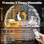 Curtain Lights Untangled,450 LED Hanging Lights with Hooks, Waterproof Window Lights for Christmas, Dorm, Wall, alternate