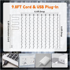 Curtain String Light, 200LED 6.6x6.6ft, Remote & 8 Modes, USB in 6.6x6.6ft, alternate view 5
