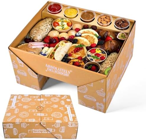 Cute Cardboard Charcuterie Boards with Lid Heavy Duty 10PK, Oil-Proof Pastry Box w/ Wax Paper, Disposable