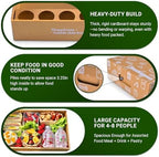 Cute Cardboard Charcuterie Boards with Lid Heavy Duty 10PK, Oil-Proof Pastry Box w/ Wax Paper, Disposable, alternate view 5