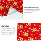 Cute Reindeer Christmas Decorative Throw Blanket, Snowflake Print Decoration, Soft Flannel Winter Red Blankets, alternate