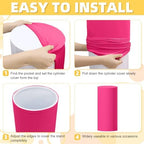Cylinder Covers Set of 3 Hot Pink Pedestal Cover Round Spandex Pedestal for Parties Plinth Covers Cylinder Cake, alternate