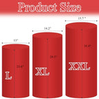 Cylinder Pedestal Stand Cover Spandex Flexible Display Wedding Party Decor in Red, alternate view 3