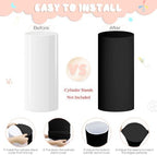 Cylinder Pedestal Stand Covers Set of 3 Black Spandex Cylinder Covers for Parties Cylinder Plinth Stand Cover, alternate view