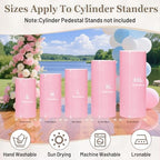 Cylinder Pedestal Stand Covers Set of 3 Spandex Display Pedestal Covers Round Plinth Pillar Cover for Birthday, alternate