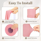 Cylinder Pedestal Stand Covers Set of 5 Spandex Display Pedestal Covers Round Plinth Pillar Cover for Birthday, alternate