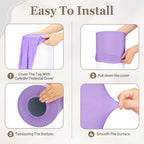 Cylinder Pedestal Stand Covers Set of 5 Spandex Display Pedestal Covers Round Plinth Pillar Cover for Birthday, alternate