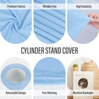Cylinder Pedestal Stand Covers, Spandex Flexible in 3 Sizes(23in,29in,35in) in Baby Blue, alternate view 4