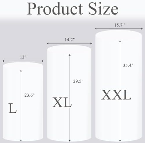 Cylinder Pedestal Stand Covers Spandex Flexible Display Box for Birthday Party Wedding Baby Shower Decoration, alternate view