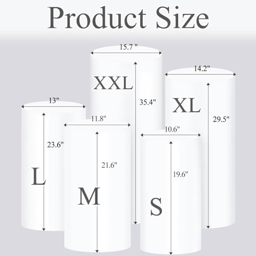 Cylinder Pedestal Stand Covers Spandex Flexible Display Box Stand Covers for Birthday Party Wedding Baby Shower, alternate